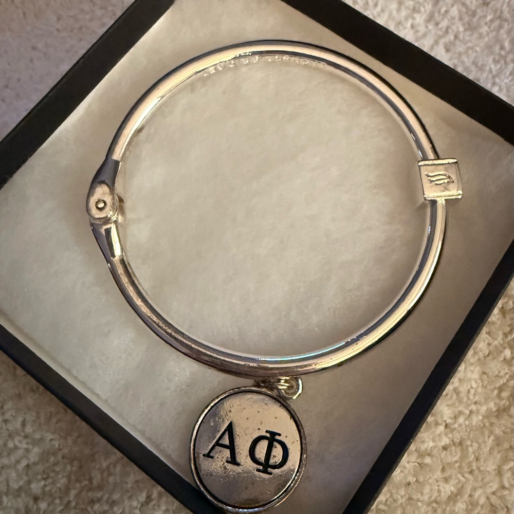 Silver Bangle Bracelet with Charm NWT
